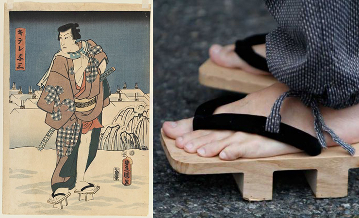 Japanese shoes called GETA two pairs