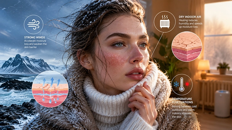 best skincare for Iceland dry and windy climate